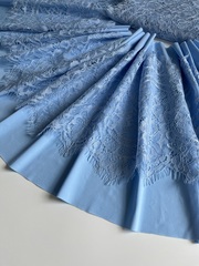 Кружево реснички голубое (24*290 см)