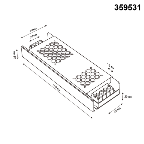 359531 DRIVE NT25 000 никель Драйвер IP20 300W 48V