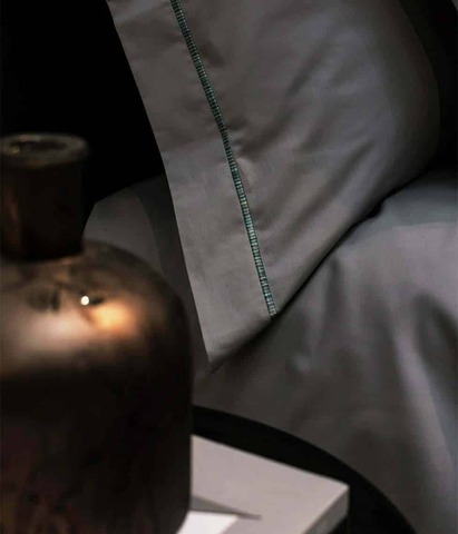 Простыня 280x280 Decoflux Black Sand серая