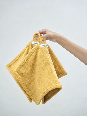 Сет махровых полотенец горчичный