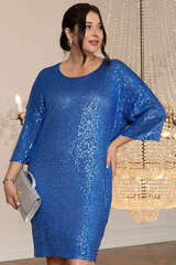 Платье с пайетками Латина (сапфир) П14321-34М LT Collection