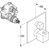 Kludi 548105375 Kludi 548105375 DECUS встраиваемый смеситель для ванны и душа с термостатом, SLIM.BOXX 88022 белый м