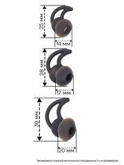 Амбушюры для наушников Bose QC20, QC30, IE2, IE3, ER4P, BOSE StayHear Sport