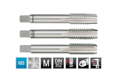 Метчик М12х1,75 (Комплект 3шт) DIN352 HSS-G 6h 75мм a=7,0 Ruko 230120