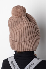 шапка  для девочки  КВ 20293/ш/бежевый