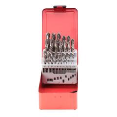 Набор сверл по металлу 1-13мм 25шт DIN338 HSS-G 118° LH-Левые (мет. кейс) Ruko 214215Li(K)