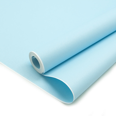 Упаковочная бумага крафт, Однотонный, Тонировка, Голубой, двухсторонний, 0,7*9 м