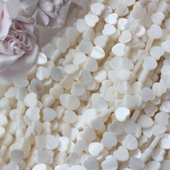 Перламутр натуральный, матовый, в форме сердца 8 мм, 1 нить ПР107