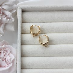 Швензы фактурные 12*8 мм с французским замком, позолота, Ш140