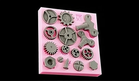 Силиконовый молд Винтики , шестеренки