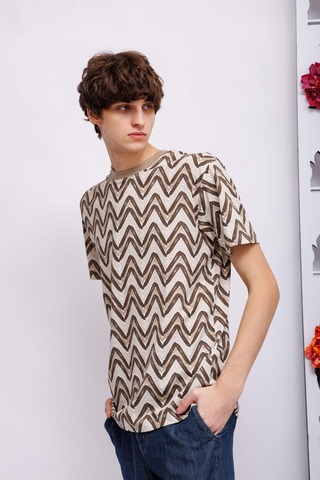 Liu Jo Футболка хлопковая в зигзагообразный узор