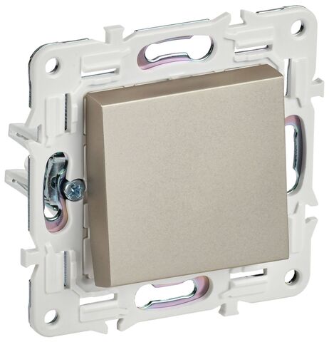 SKANDY Выключ. 1-кл. кнопоч. 10А SK-V14Sh шамп. IEK