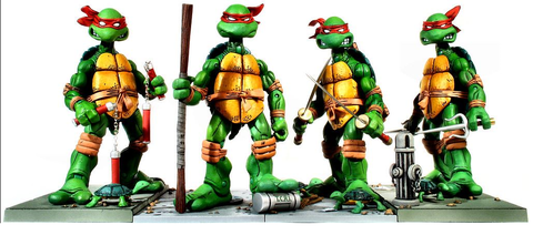 Набор фигурок Черепашки Ниндзя 2008 Mirage Comics