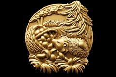 Силиконовый молд Ёжик (медальон) № 0476