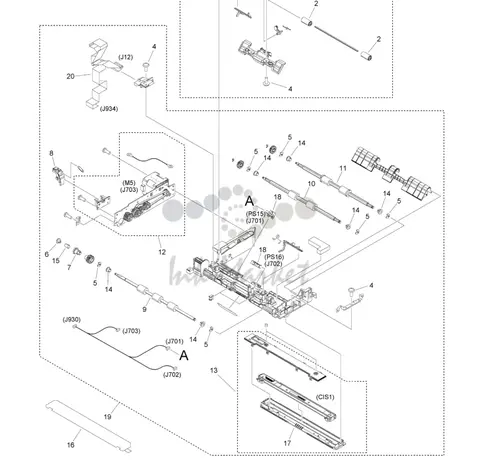 Canon - FM2-K575 - Complete Paper Feed Assembly inc Rollers