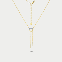 Колье с фианитами для женщин из желтого золота 585 пробы (арт. 006-0014-0001-021)