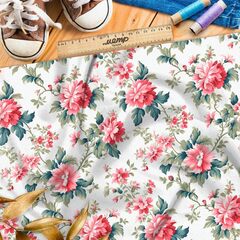 Ткань премиум дюспо песня цветущих пионов