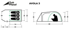 Туристическая палатка Trek Planet Avola 3 (70207)