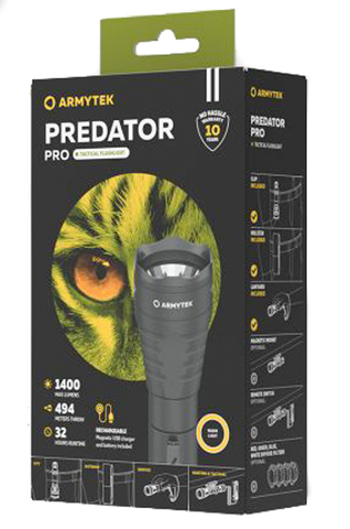 Фонарь Armytek Predator Pro Magnet USB White