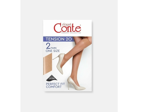 Гольфы женские 20 Den Tension, Nero Conte
