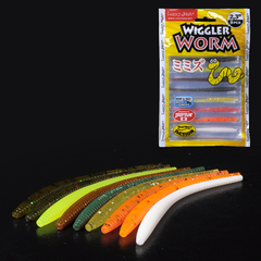 Слаги съедобные Wiggler Worm, 2.3in (5.84 см), MIX1, 9шт.