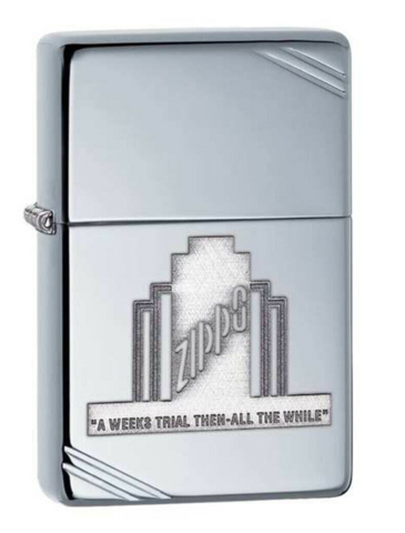 Зажигалка ZIPPO с покрытием High Polish Chrome, латунь/сталь, серебристый, 57x38x13 мм (А Weeks Trial) Wenger-Victorinox.Ru