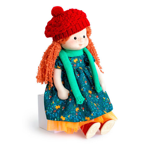 Кукла Ива в шапочке и шарфе Minimalini (Минималини)