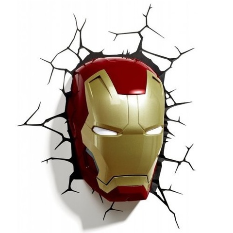 Светильник 3D Classic Iron Man Mask