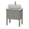 Duravit Luv Консоль из кварцевого камня с 1-м вырезом, 20x688x475, цвет белый структурный LU946501717