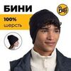 Картинка шапка-бини Buff hat wool heavyweight Black - 1