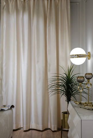 Портьера 275х260 Garda Decor Bellini бежевая