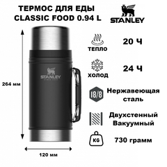 Термос для еды Stanley Classic Food 0.94L Черный (10-07937-004)