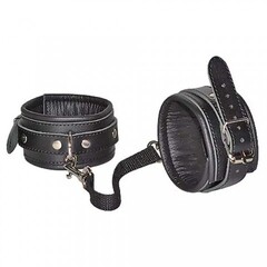 Кожаные наручники-оковы Sitabella Chrome Collection