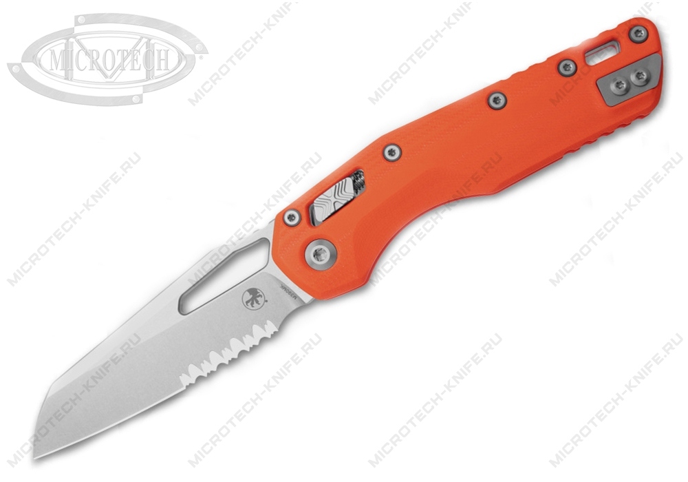 Нож Microtech MSI 210-11GTOR RAM-LOK Orange G10 Partially Serrated - фотография 