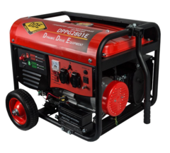Генератор газ/бензин DDE DPPG2801Е однофазн ном/макс.  2.5/2,8кВт (DDE 6,5 л.с., т/бак 15 л, эл/ст,колеса, 43кг)