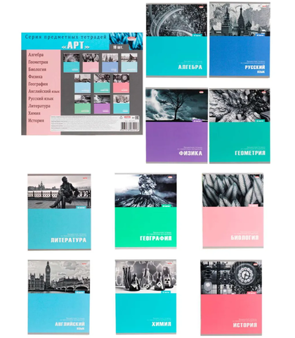 Набор предметных тетрадей 10в1, 48 листов. Ассорти