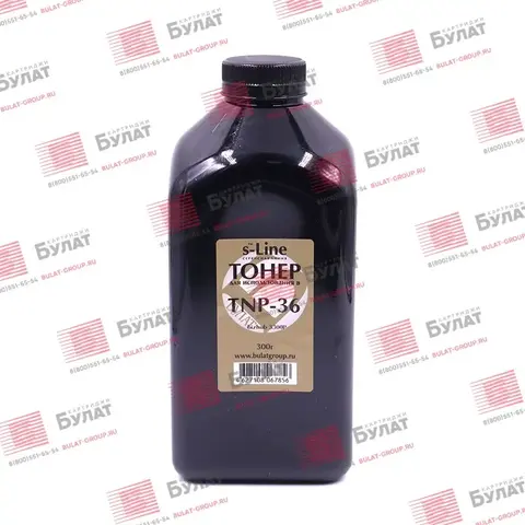 Тонер БУЛАТ s-Line TNP36 для Konica Minolta bizhub 3300P (Чёрный, банка 300 г)
