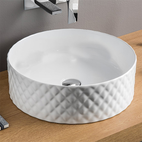 ArtCeram Rombo OSL009 05 00 Раковина, Artceram, Rombo, ширина, мм-440, глубина, мм-440, высота, мм-145, тип установки-накладной (настольный), отверстия для смесителя-отсутствуют, без декора, материал-керамика, цвет-белый матовый