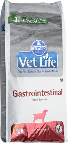 Farmina Vet Life Gastro Intestinal сухой корм для собак с желудочно-кишечными заболеваниями 12 кг