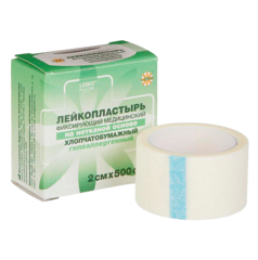 Лейкопластырь медицинский фиксирующий 2см х 500см на тканевой основе, ЛЕЙКО, 20шт/упк
