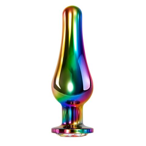 Радужная металлическая пробка Rainbow Metal Plug Large - 12,9 см. - Evolved EN-BP-8560-2