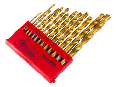35-0-030 Набор сверл  по металлу 1,5-6,5 мм, заточка 118о, HSS TIN, 13 предметов, пластиковый бокс (РемоКолор)