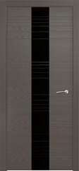 Межкомнатная дверь V-VI / Цвет Гриджио / Остекление "Лакобель черное" / Двери Верда