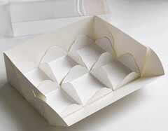 Коробка для 6шт моти с пластиковой крышкой и белыми ложементами 17,5*12*5,5см