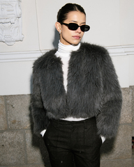 Шуба серая GRACE