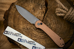 Нож Civivi BL Elementum C2103D сталь 14C28N Gray StoneWash рукоять Brown Micarta