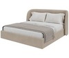 Кровать двуспальная Classic 180 см (бежевый, велюр)
