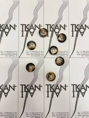 Пуговица пластиковая четырехпрокольная, имитация роговой (Пластик, Коричневый/горький шоколад, 18)