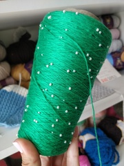 Бирюза, арт. 2, хлопок с бисером