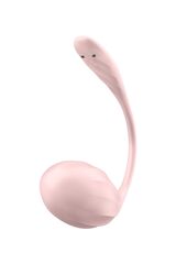 Розовое виброяйцо Ribbed Petal с пультом ДУ - 